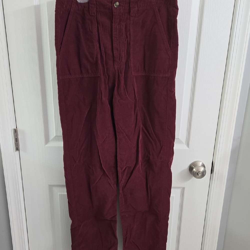 American Eagle Outfitters Women's Burgundy Corduroy Pants